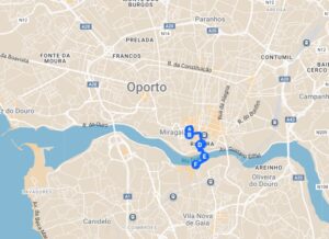 Mapa Turístico de Oporto
