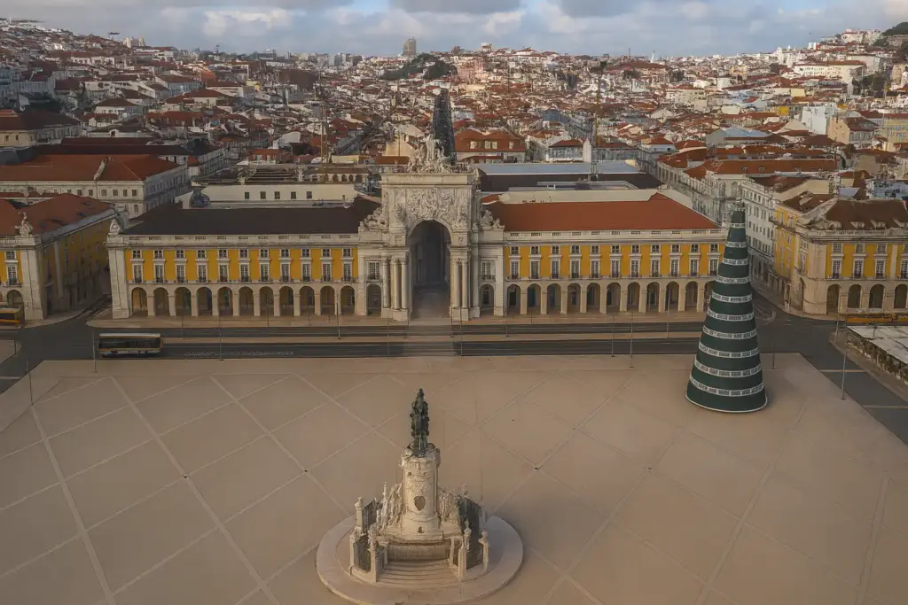 Arco da Rua Augusta visto desde la Praça do Comércio