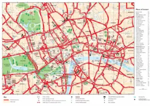 London Walking tour map