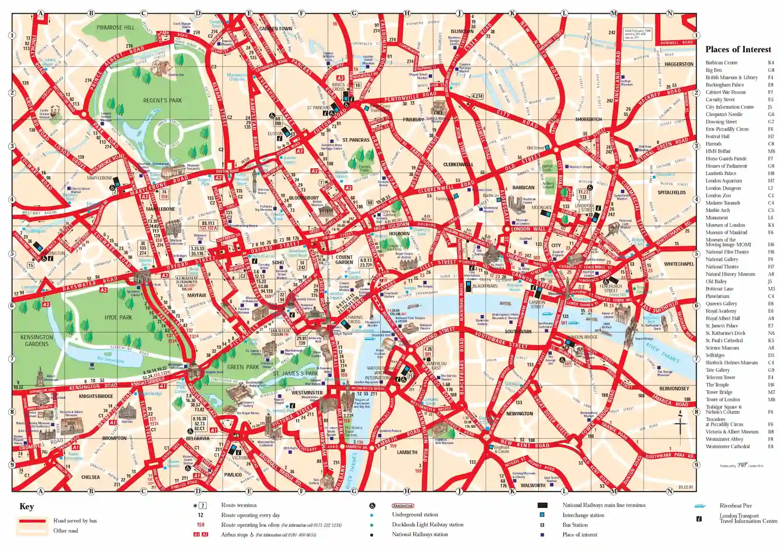 mapa-turistico-londres-scaled London Walking tour map