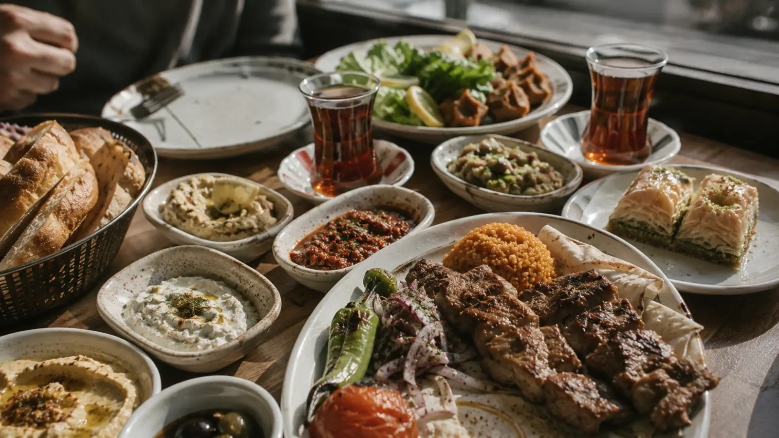Mesa de comida turca