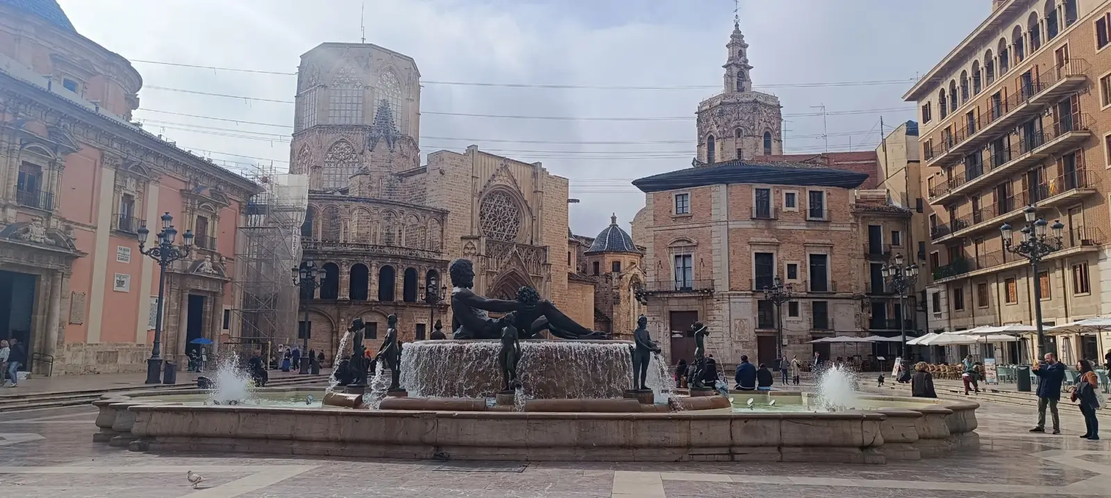 fountain in city square