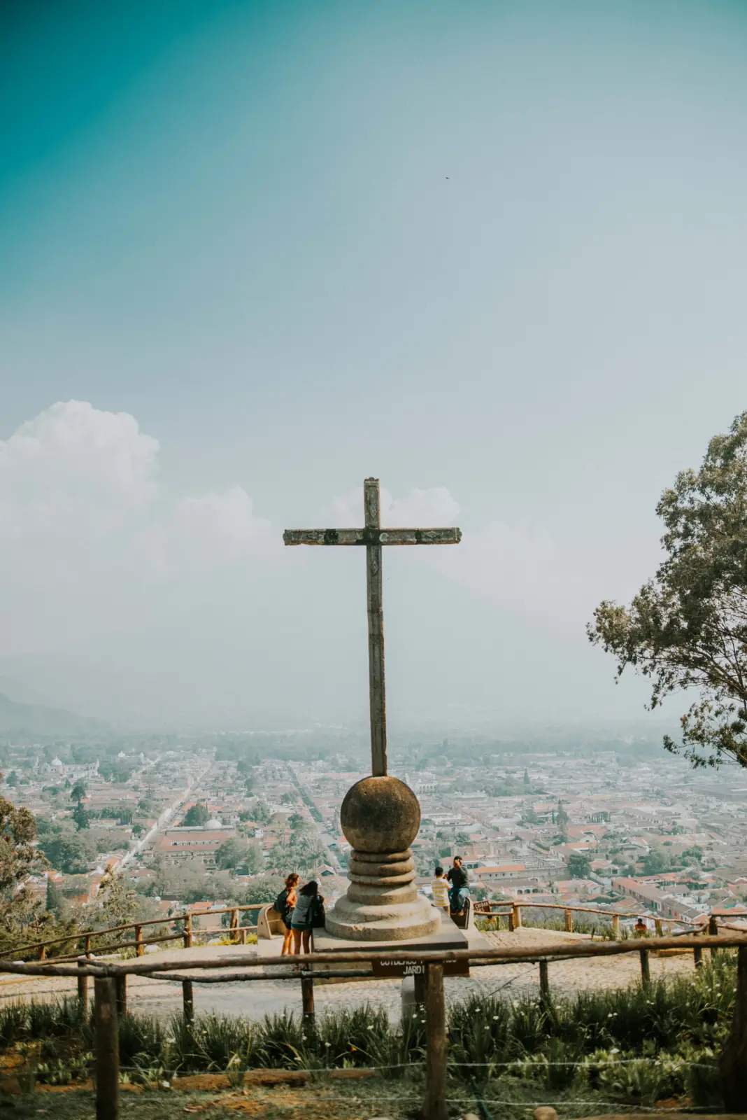 Hill of the Cross viewpoint overlooking Antigua Guatemala