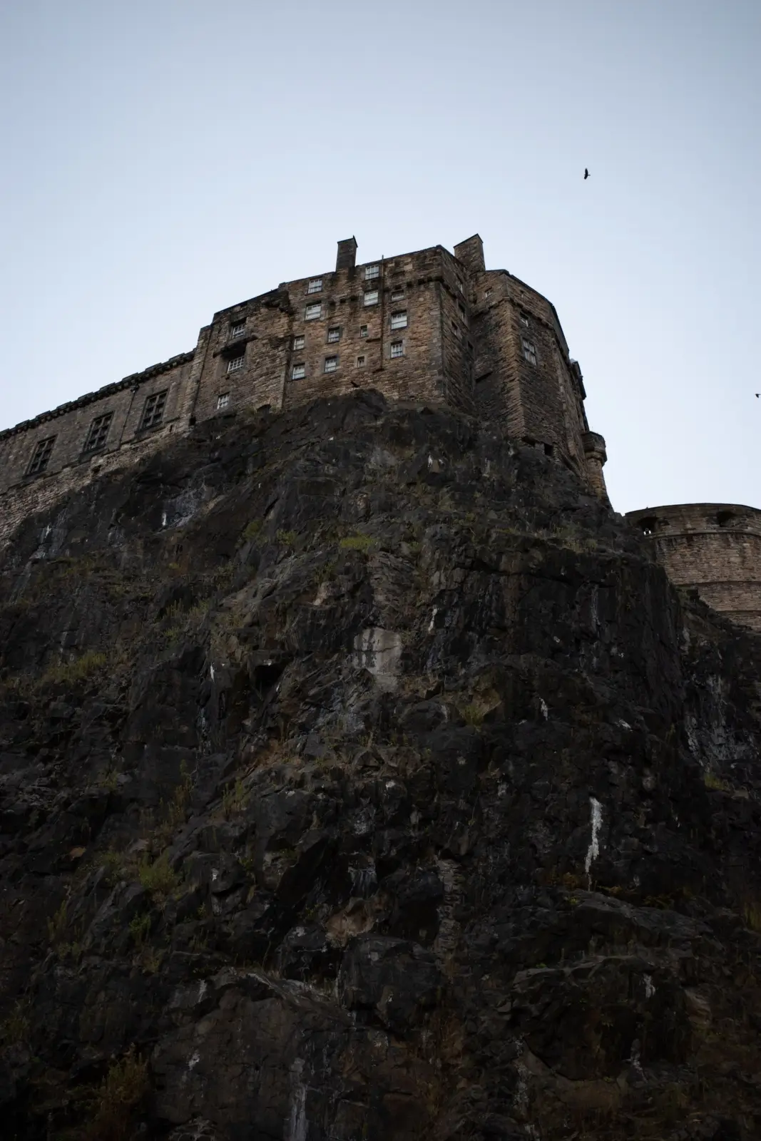 Edinburgh Castle rising above the cliffs of Castle Rock