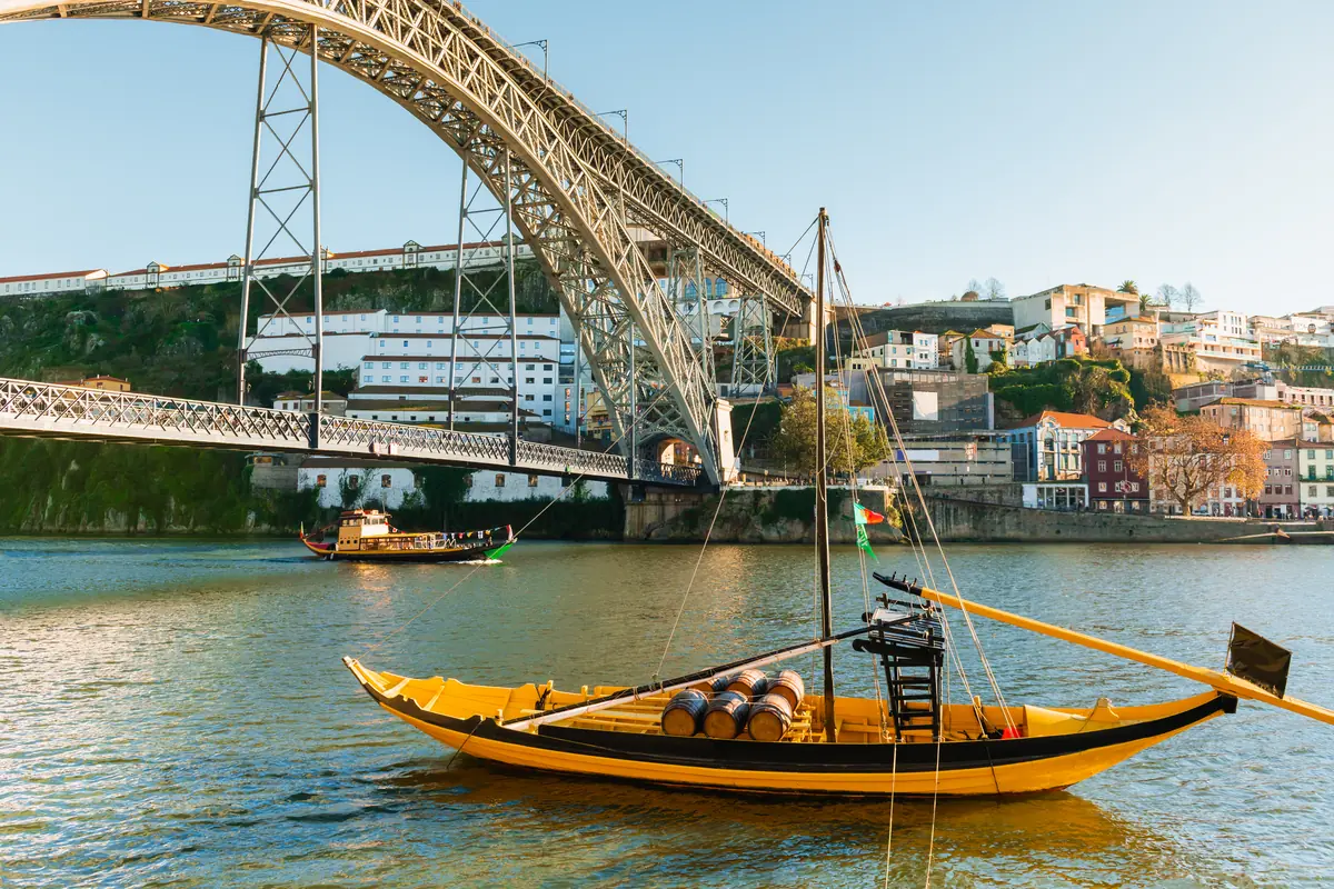 Ribeira, puente de Don Luis I y Jardim do Morro