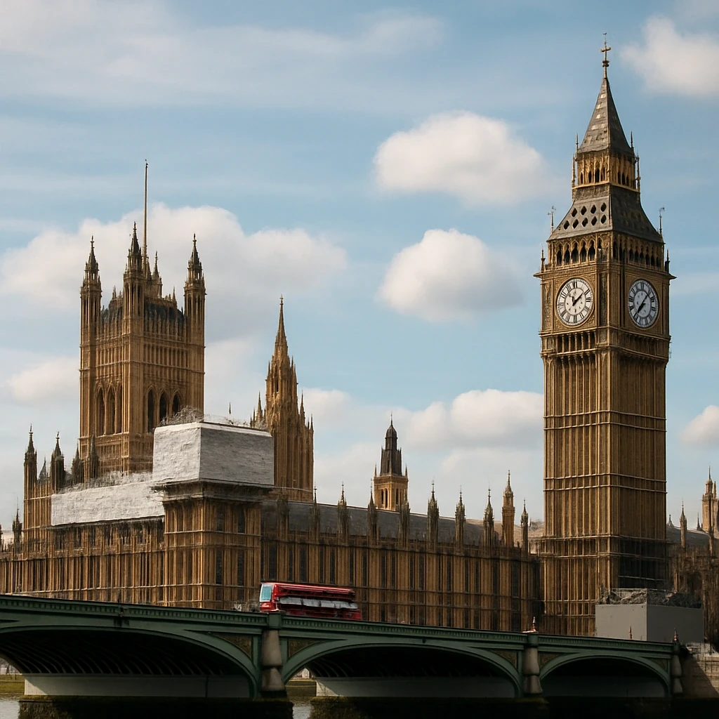 El Palacio de Westminster y la torre Elizabeth vistos desde el puente de Westminster