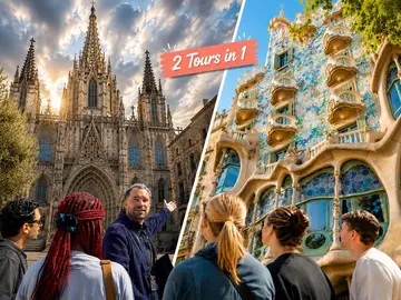 Complete Highlights: Ramblas, Old Town, Gothic and Gaudi Free Walking Tour