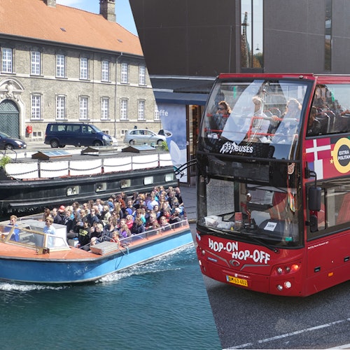 Red Sightseeing Copenhague: 24H Hop-on Hop-Off Tour en Autobús y Barco