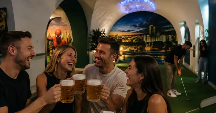 Praga: minigolf con cerveza y prosecco ilimitados