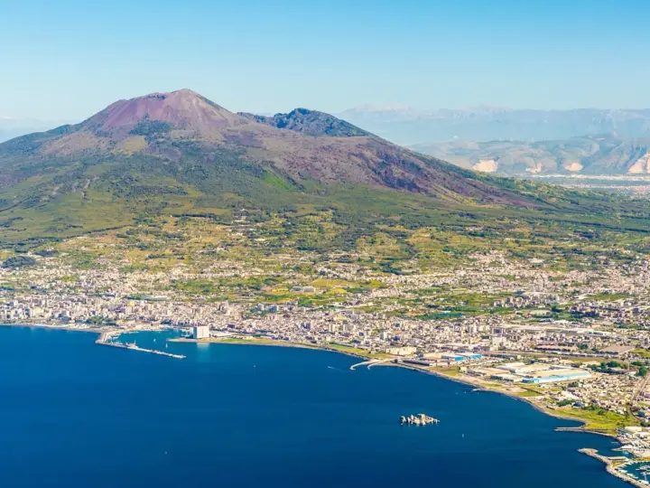 Vesuvius and Herculaneum from Naples