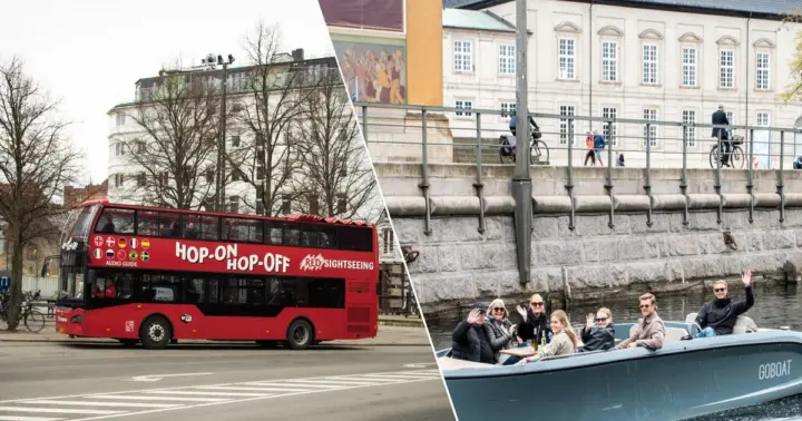 Copenhague: autobús con paradas libres y tour por el puerto en GoBoat
