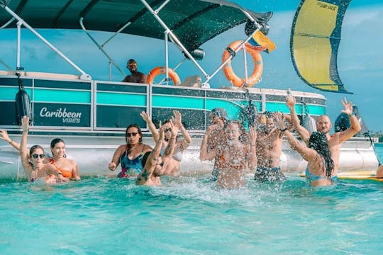 San Andres Islands pontoon tour through the inner bay