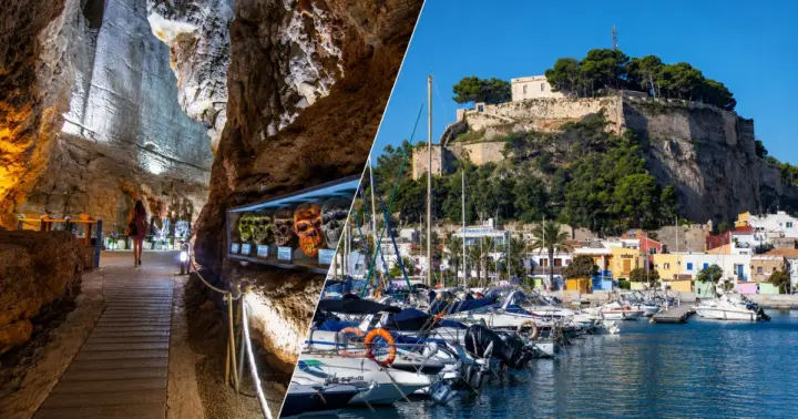 Desde Valencia: excursión de 1 día a castillo de Dénia, playa y cueva de las Calaveras