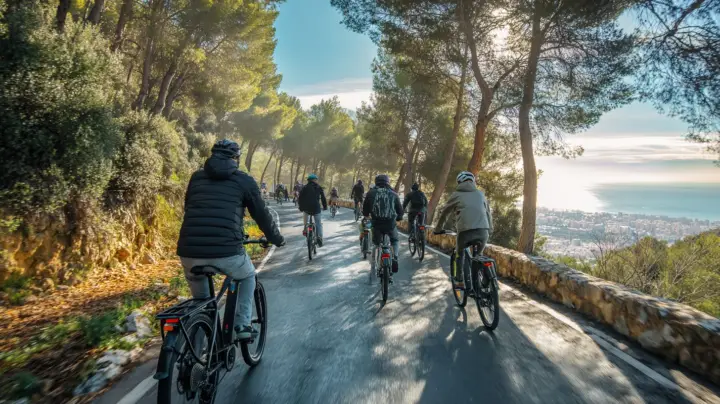 Málaga: tour de la ciudad en bicicleta eléctrica con el bosque de Gibralfaro
