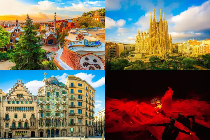 Barcelona: Sagrada, Park Güell Tour, Batlló & Flamenco Show