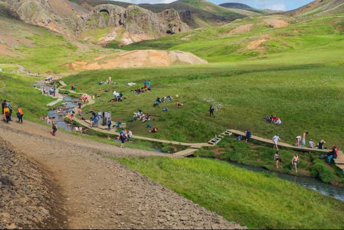 Excursión al lago Kleifarvatn y Seltún + Senderismo por el valle de Reykjadalur