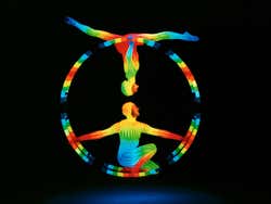 Espectáculo de teatro negro en el Image de Praga