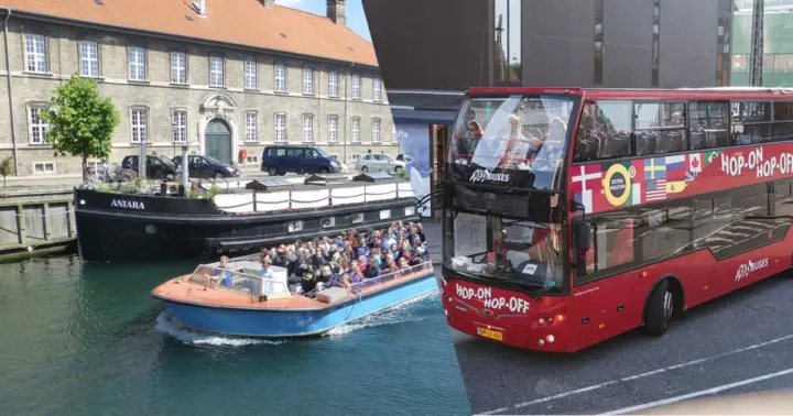 Copenhague: autobús con paradas libres y barco Netto