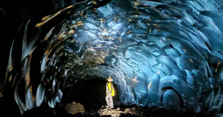 Jökulsárlón: tour por cueva de hielo azul y paseo por glaciar
