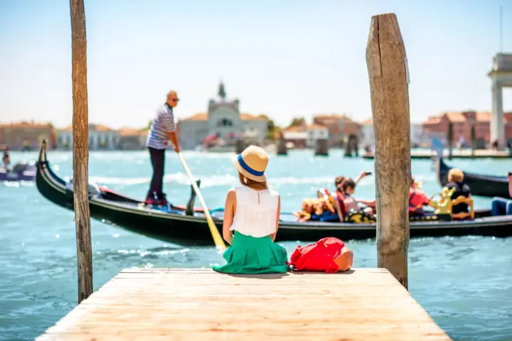 Venecia: Basílica de San Marcos y Góndola por la tarde