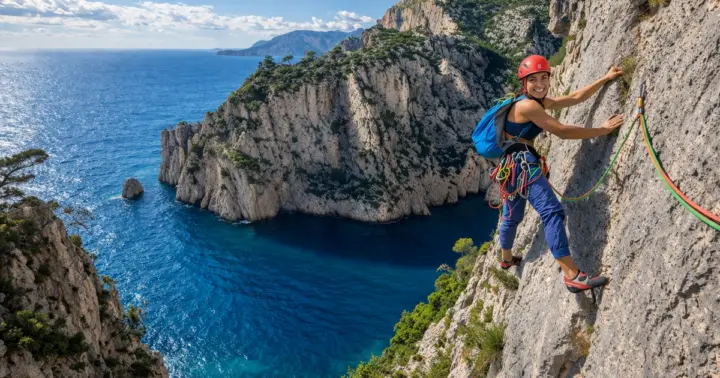 Marsella: Escalada en vía larga en las Calanques con guía diplomado