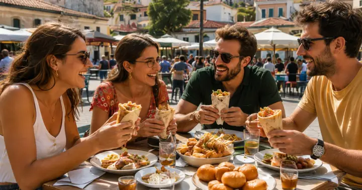 Atenas: tour de comida callejera de Monastiraki y mezedes