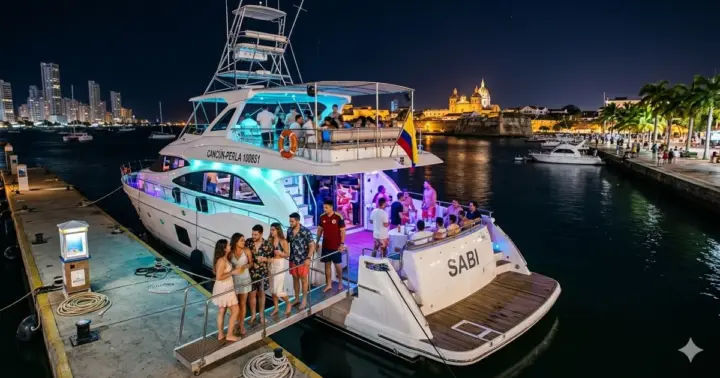 Fiesta en yate dj en vivo, bebida, fin en discoteca cartagena