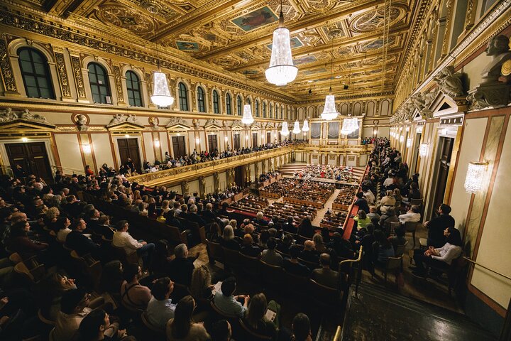 Concierto de Viena Mozart en vestuario histórico en el Musikverein