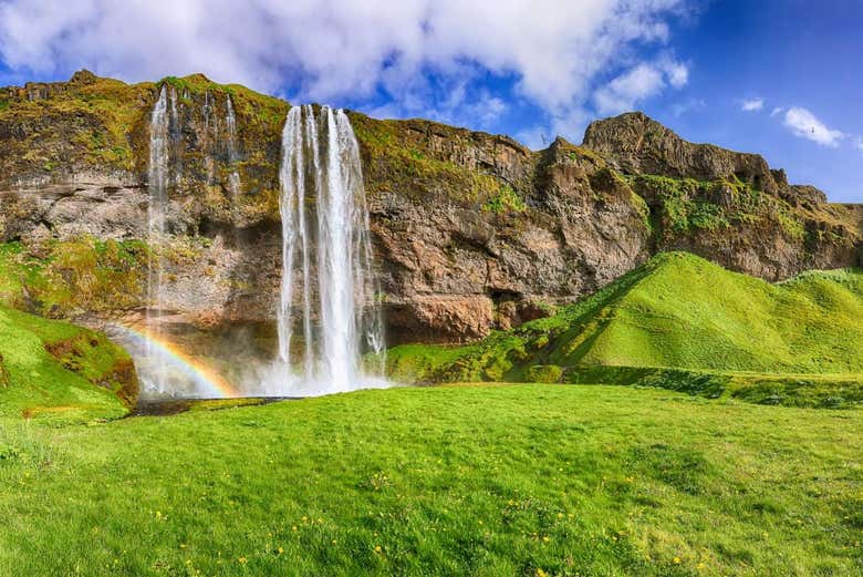 Glaciares y cascadas de la costa sur de Islandia