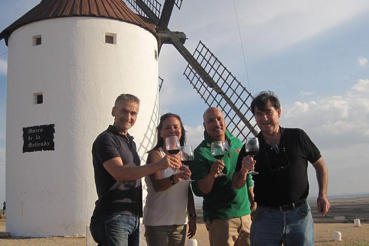 Molinos de viento de Don Quijote Tour y cata de vinos desde Madrid