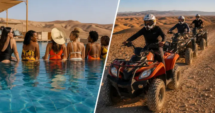 Desde Marrakech: tour en quad por el desierto de Agafay con almuerzo y piscina