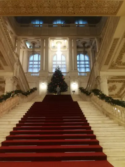 Inside the Romanian Senate at the Palace of Parliament