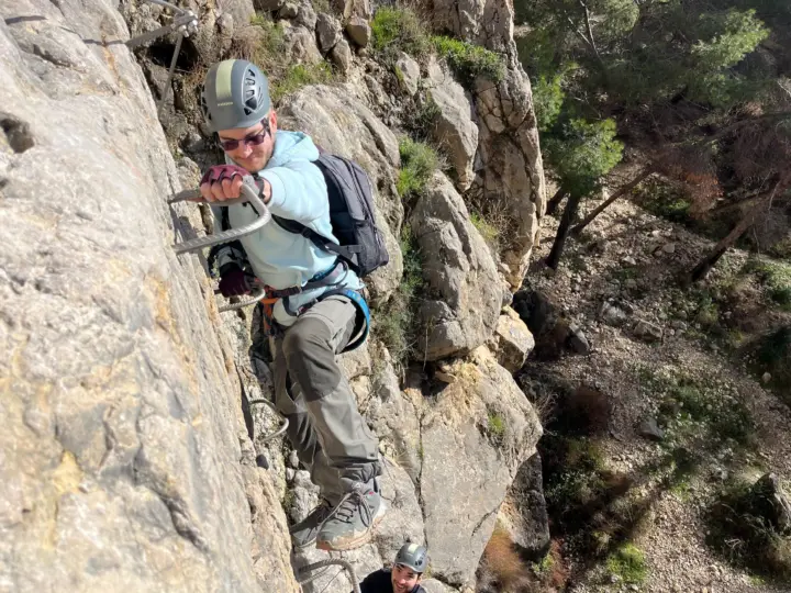 El Chorro: Sube vía ferrata en Caminito del Rey