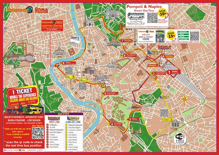 Viaje en tren a Roma desde Civitavecchia con paradas libres y Coliseo
