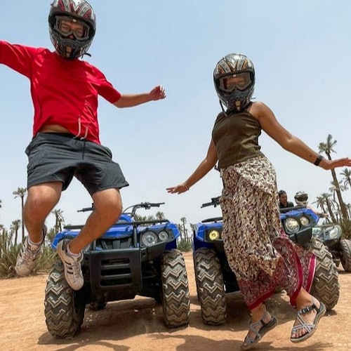 Desierto de Palmeraie: Aventura guiada de medio día en quad + traslados desde Marrakech