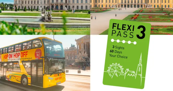 Schönbrunn, Belvedere, HOP ON HOP OFF - Vienna FLEXI Pass