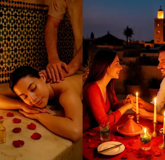 Marrakech: Gozosa Escapada al Spa y Cena Romántica a la Luz de las Velas