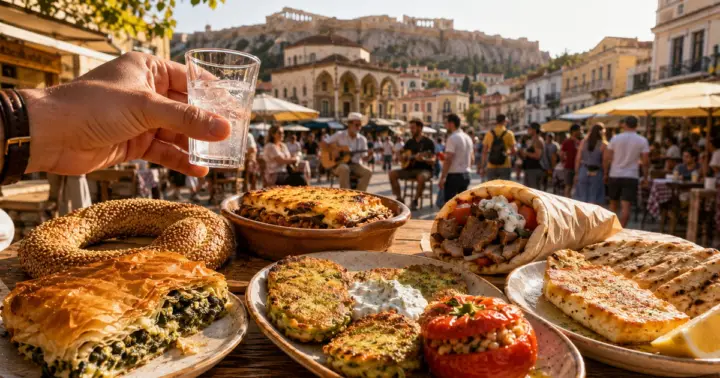 Atenas: tour de comida callejera de Monastiraki y mezedes
