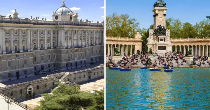 Tour con entrada sin colas al Palacio Real de Madrid y al parque del Retiro
