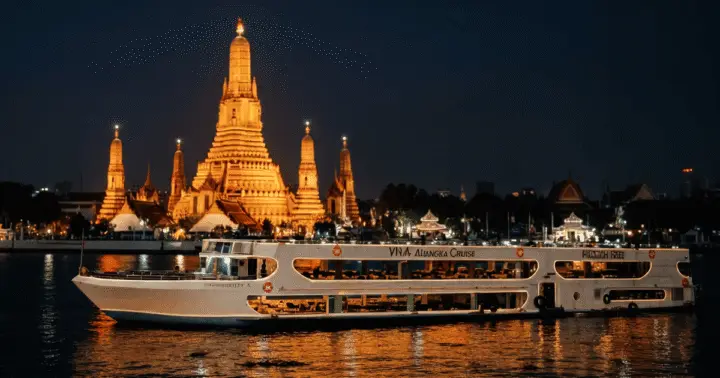 Bangkok: Wat Pho & Wat Arun Tour with Dinner Cruise