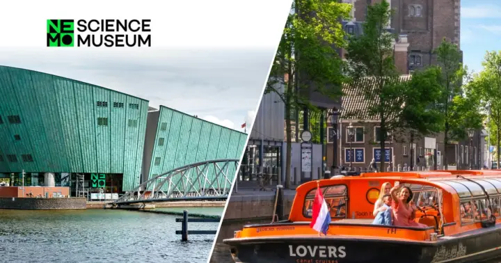 Ámsterdam: crucero de 1 hora por los canales y Museo de Ciencias NEMO