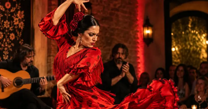 Málaga: espectáculo de flamenco íntimo con vino y tapas