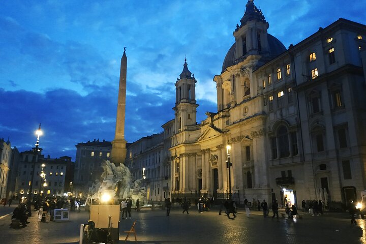 Roma al atardecer; Navona, Fontana de Trevi, Panteón y más