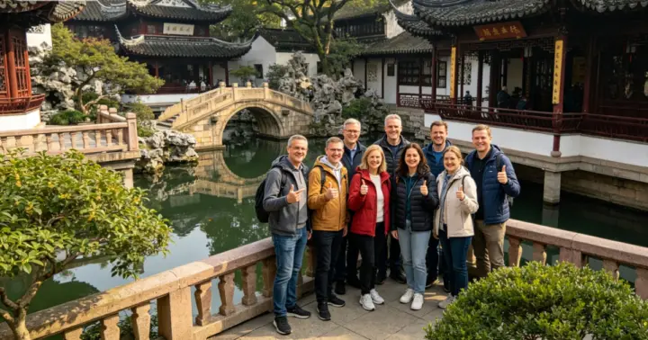 Shanghái: entrada a los jardines Yu
