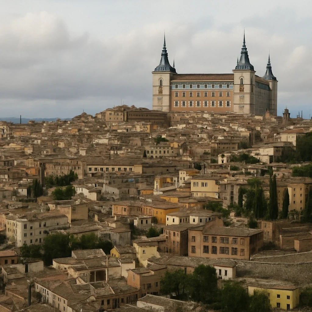 Vista panorámica del Alcázar de Toledo, España
