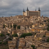 Vista panorámica histórica del Alcázar de Segovia, España