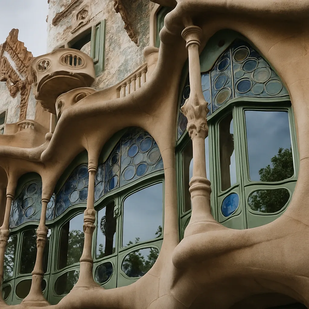 Fachada de Casa Batlló con detalles arquitectónicos únicos