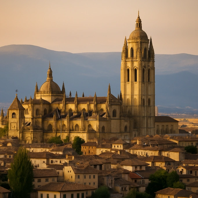 Catedral de Segovia, España, vista panorámica