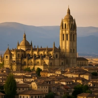 Catedral de Segovia, España, vista panorámica
